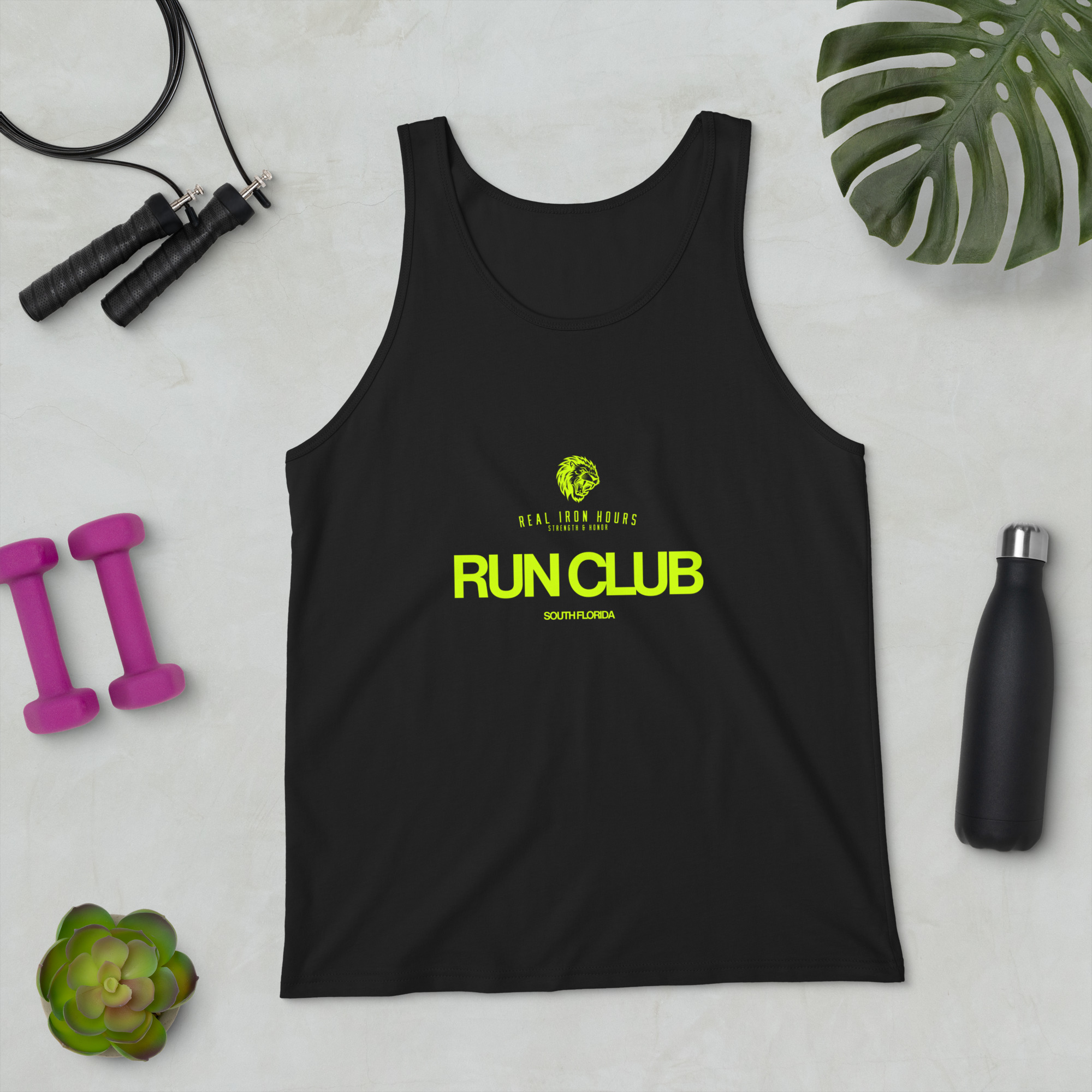 Real Iron Hours Run Club Unisex Tank Top - Image 4