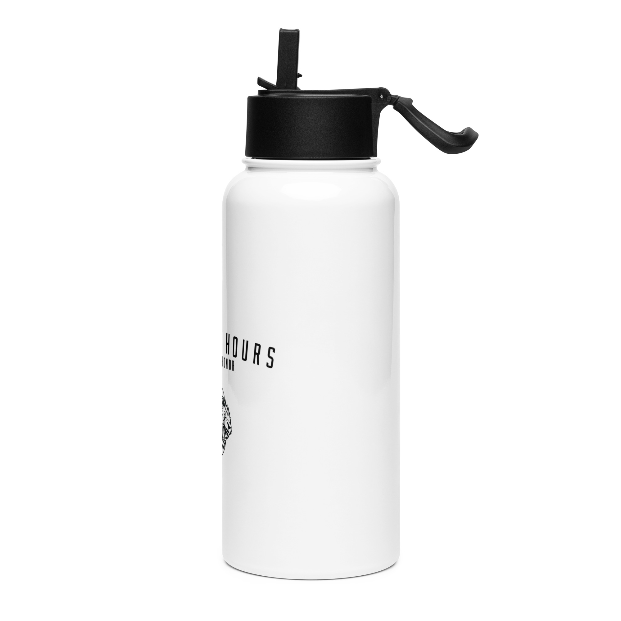 Real Iron Hours Stainless steel water bottle with a straw lid - Image 2