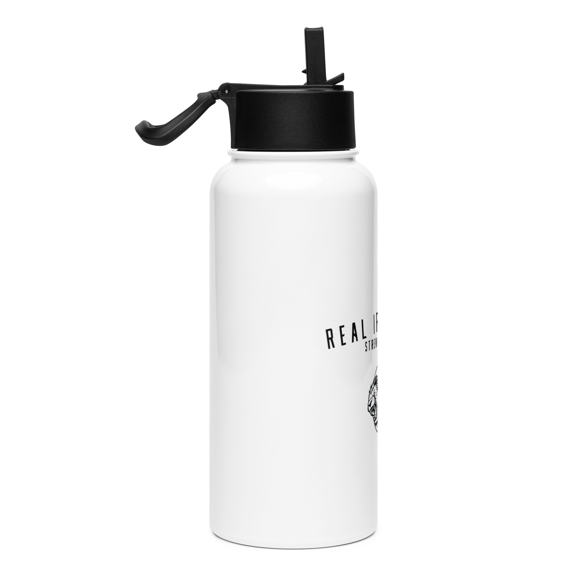 Real Iron Hours Stainless steel water bottle with a straw lid - Image 3